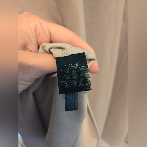 Lauren Ralph Lauren Embroidered Bodice Fit and Flare Georgette Dress - Picture 8 of 9